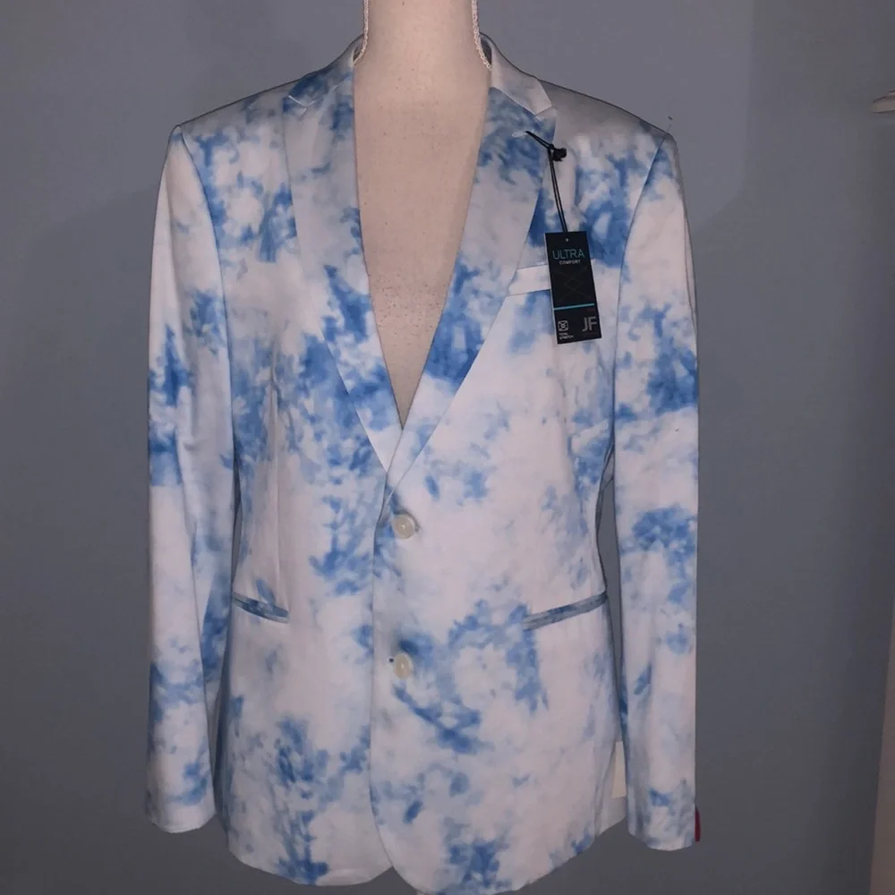 JF J. Ferrar tie dye cloud slim suit sports jacket